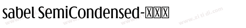 sabel SemiCondensed字体转换